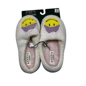 Dakota Fleece Women's Smiley Cozy Comfort Slippers Sz S (5/6)